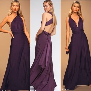 Convertible Purple Maxi Dress - Lulus